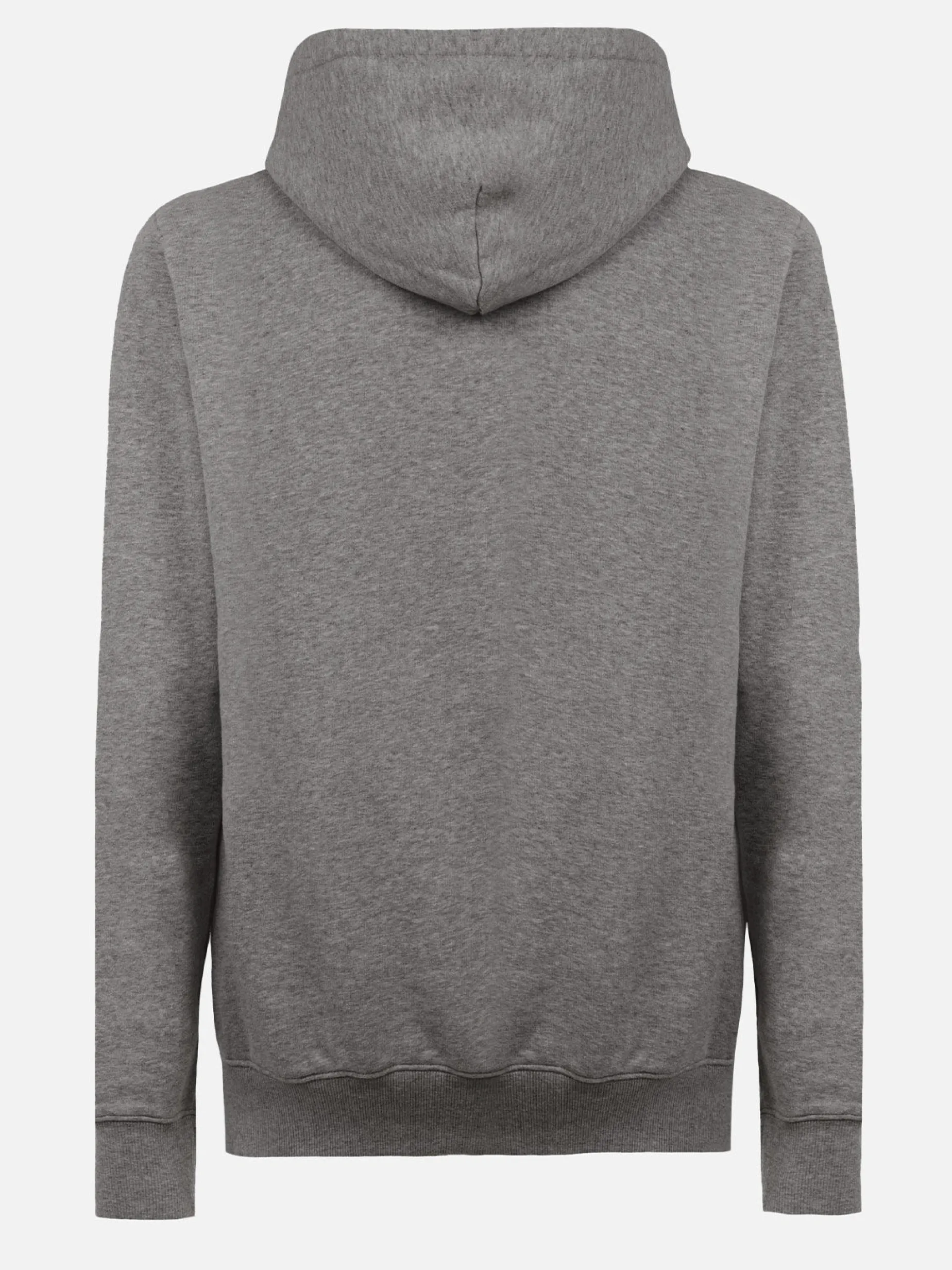Man mélange grey sweatshirt Tribeca with St. Barth embroidery