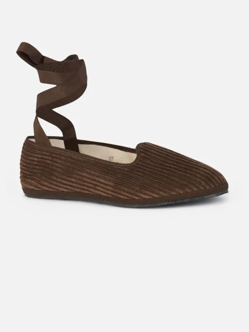 Mocassini pantofola da donna in velluto a coste | MY CHALOM SPECIAL EDITION