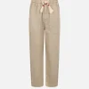 Pantaloni Calais Jr da bambino in lino beige con coulisse