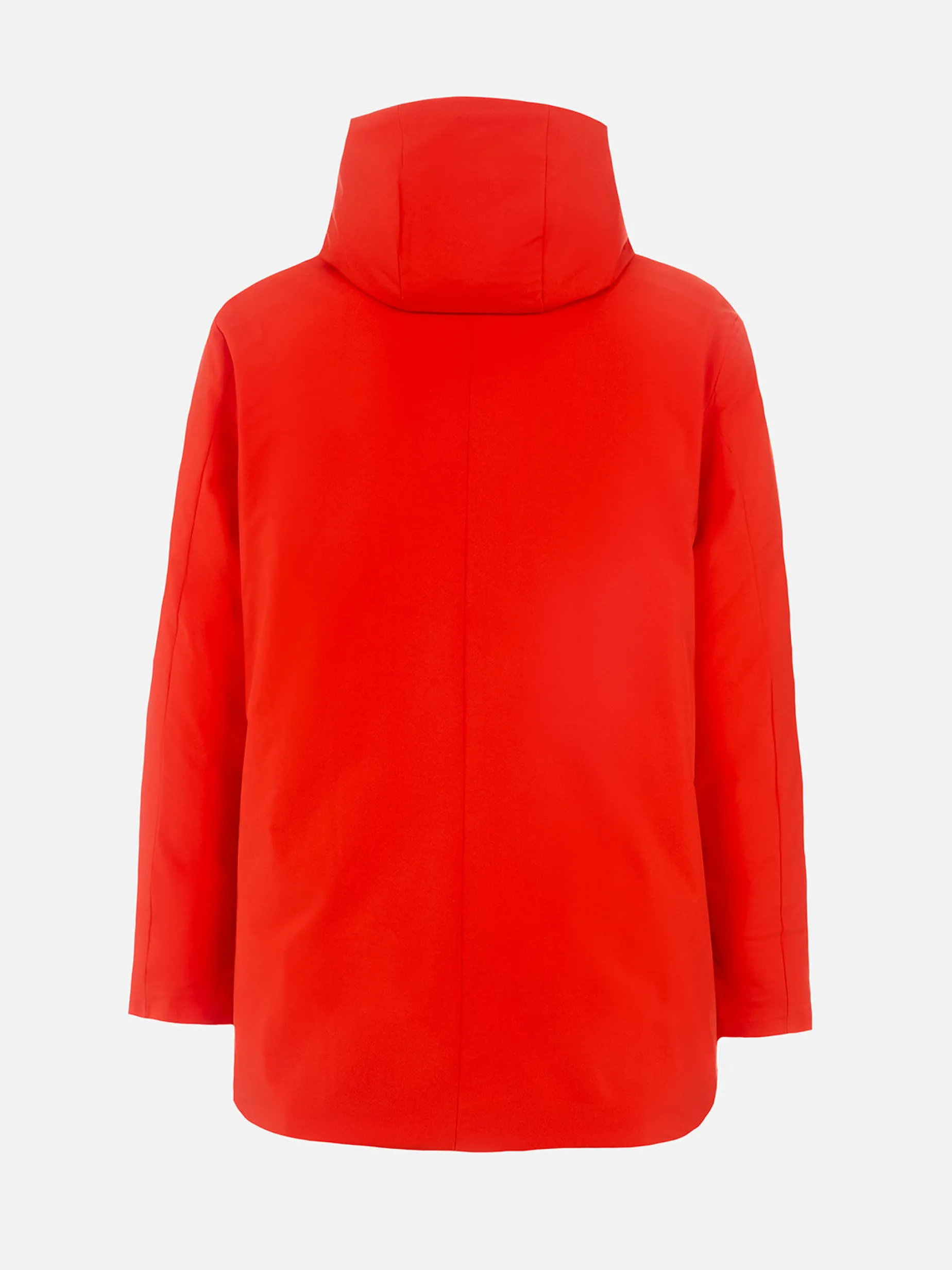 Parka arancione con cappuccio da uomo e fodera in bandana