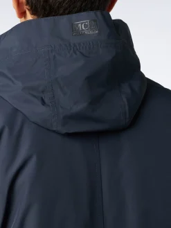 Parka da uomo Voyager blu con cappuccio
