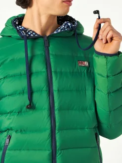 Piumino da uomo double face verde