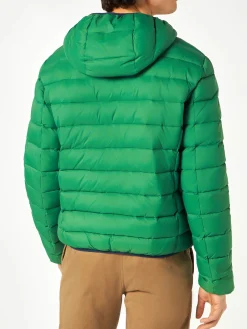 Piumino da uomo double face verde