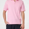 Polo da uomo in jersey di cotone rosa Brighton