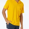 Polo da uomo in spugna gialla