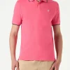 Polo da uomo piquet rosa fluo