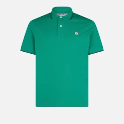 Polo piquet verde con logo St. Barth