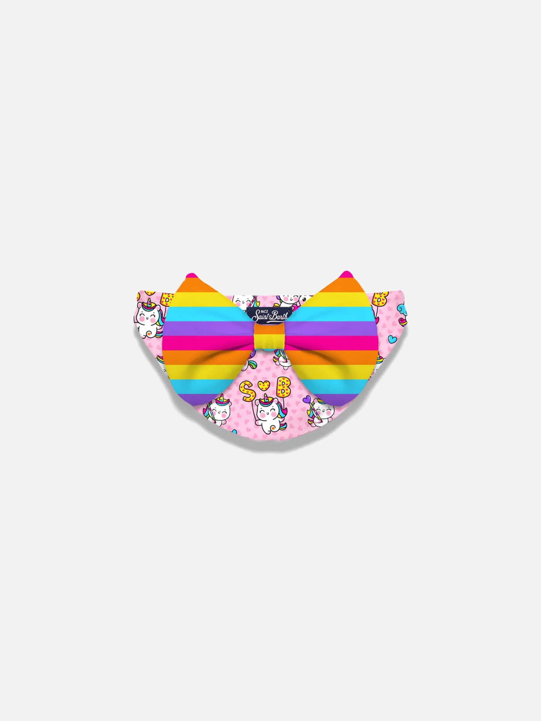 Slip da bagno da bambina con stampa unicorno