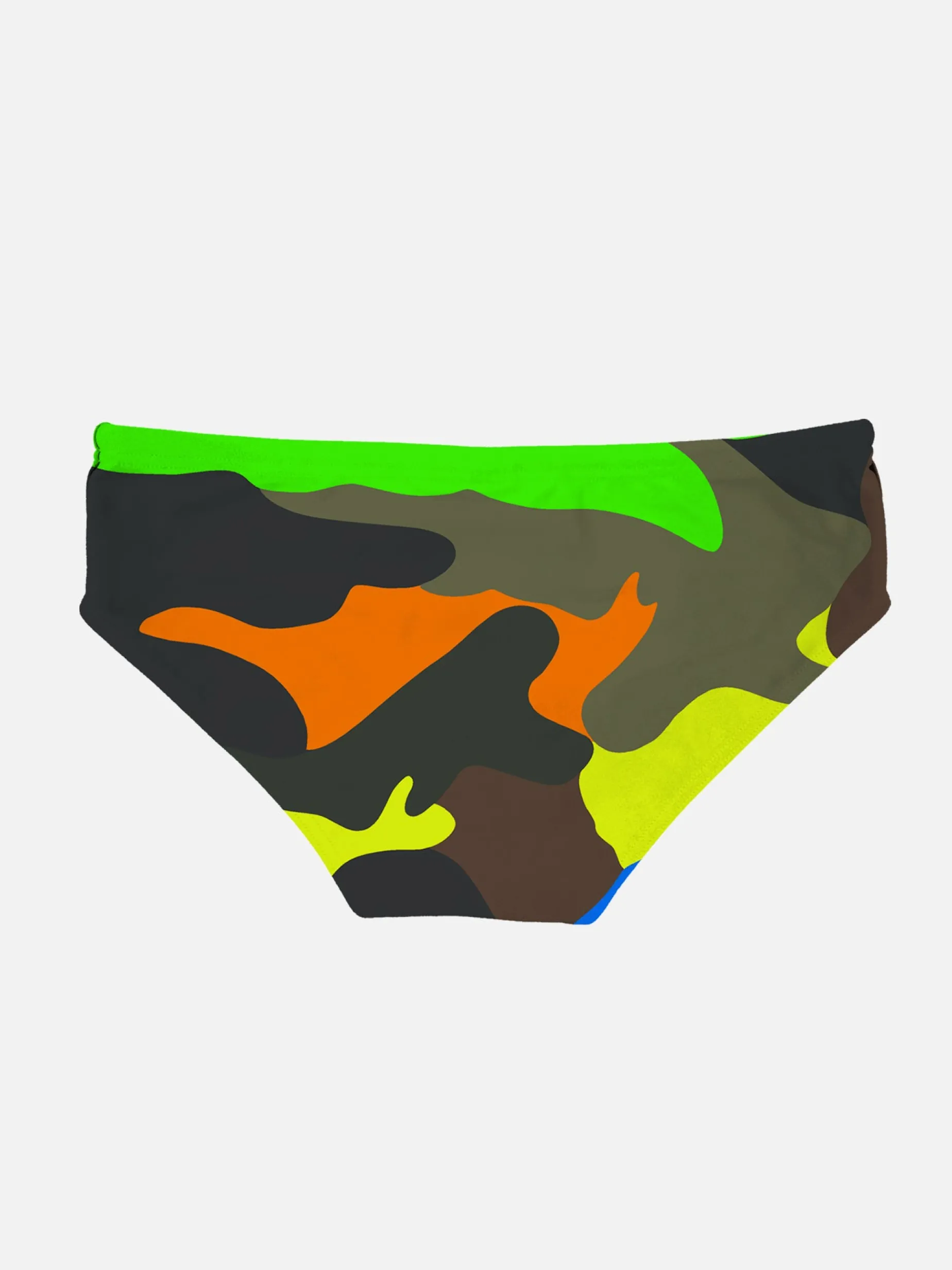Slip da bagno da bambino con stampa mimetica multicolore