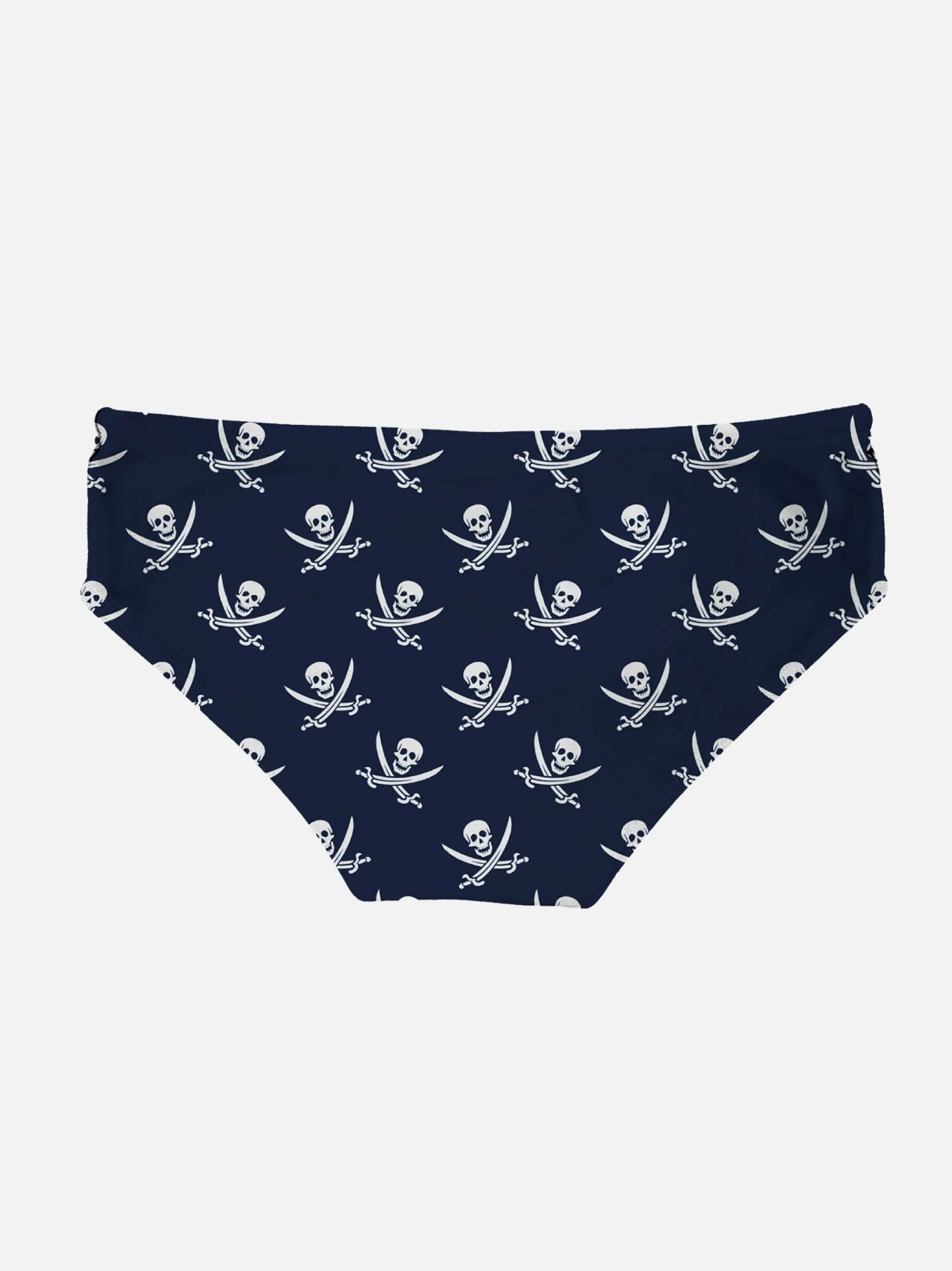 Slip da bagno da bambino blu navy micro stampa pirati