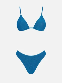 Top da donna a triangolo in lurex