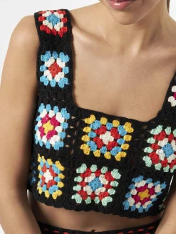 Top fatto a mano all'uncinetto da donna