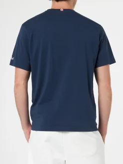 T-shirt classica da uomo in jersey di cotone Portofino con ricamo Mi girano le palline | EDIZIONE SPECIALE INSULTI LUMINOSI