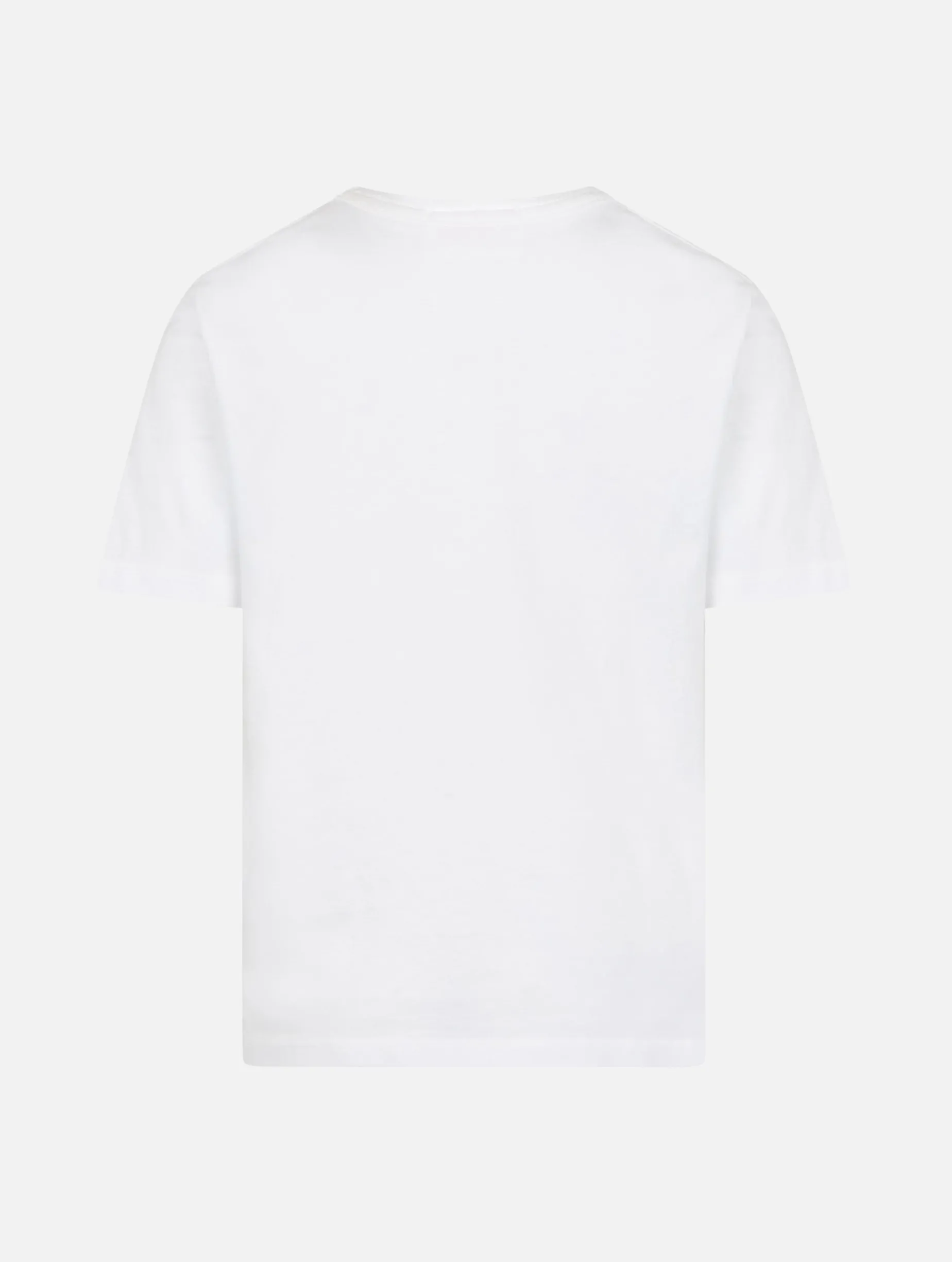 T-shirt da bambino Dover in jersey di cotone bianco con ricamo St. Barth
