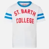 T-shirt da bambino in cotone con scritta St. Barth College