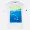 T-shirt da bambino in cotone con stampa Surfer in St. Barth