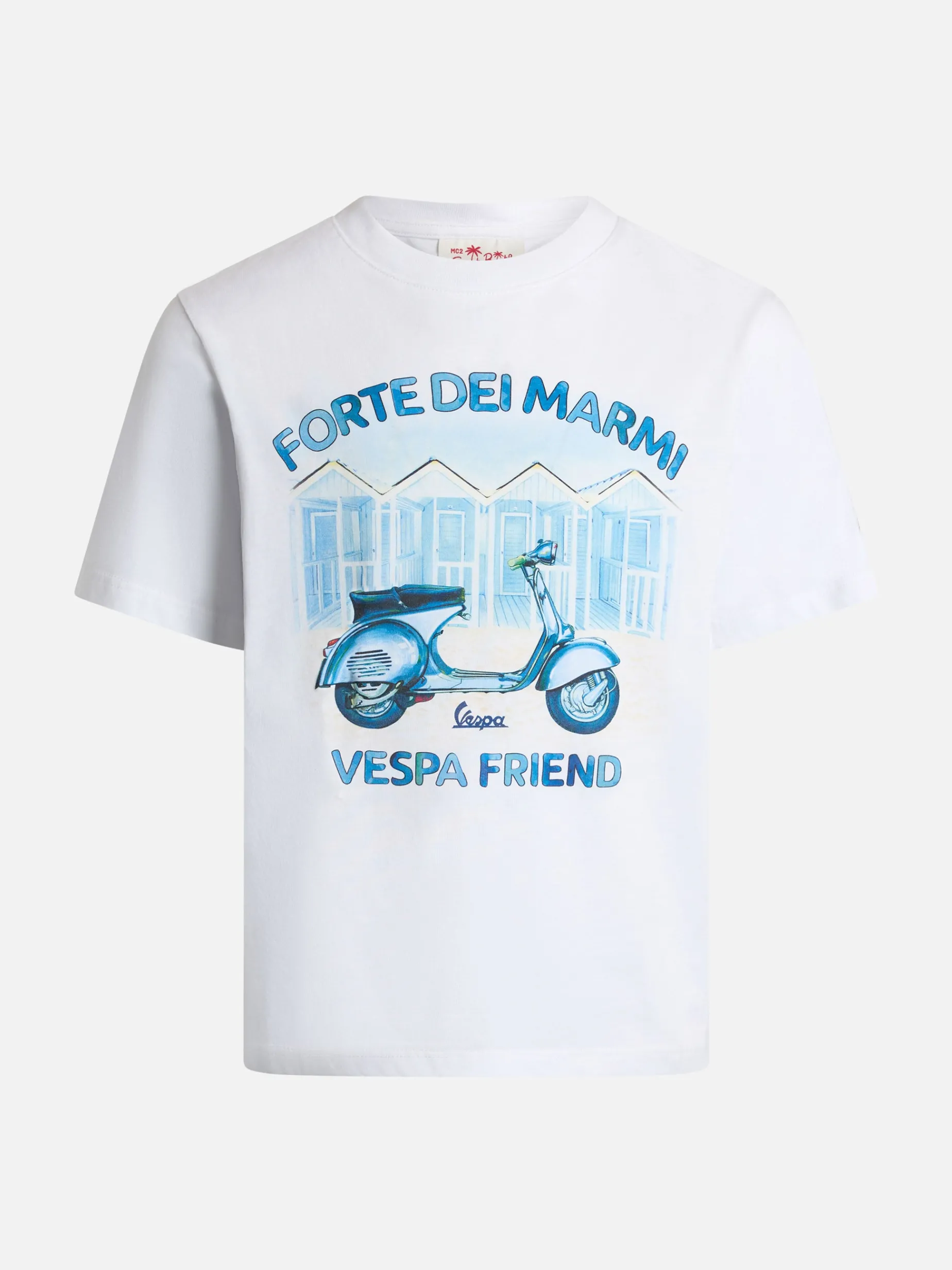 T-shirt da bambino in cotone con stampa Forte dei Marmi Vespa friends | EDIZIONE SPECIALE VESPA