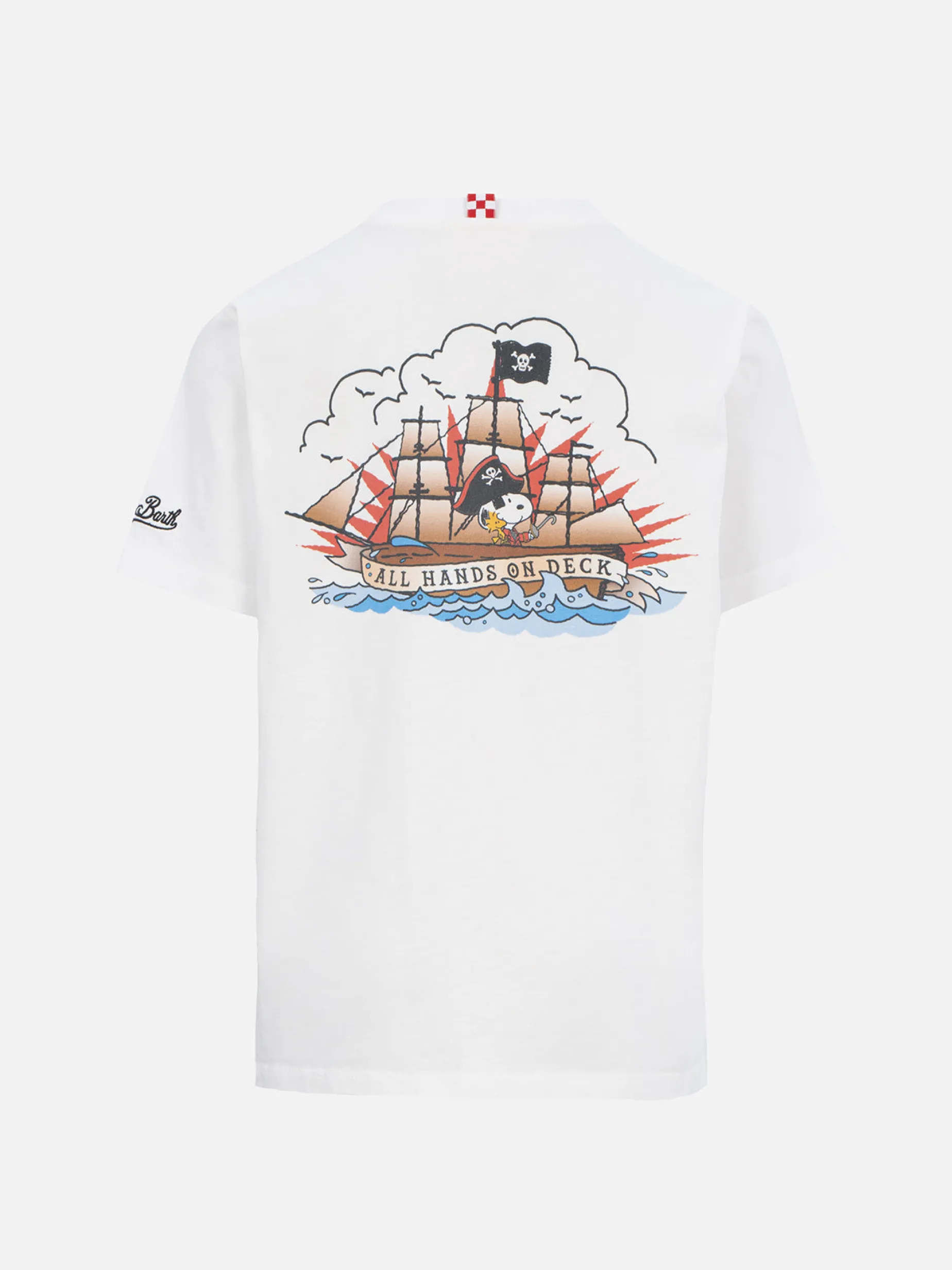 T-shirt da bambino in cotone con stampa Snoopy e ricamo Pirata St. Barth | EDIZIONE SPECIALE SNOOPY PEANUTS