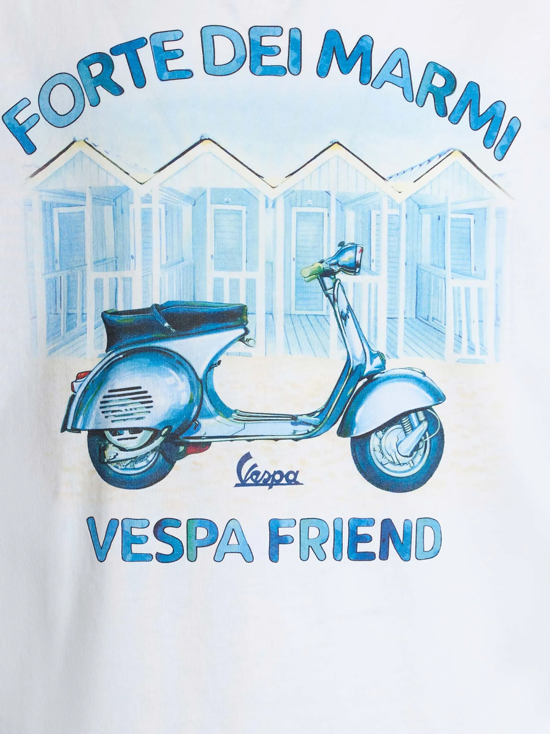 T-shirt da bambino in cotone con stampa Forte dei Marmi Vespa friends | EDIZIONE SPECIALE VESPA
