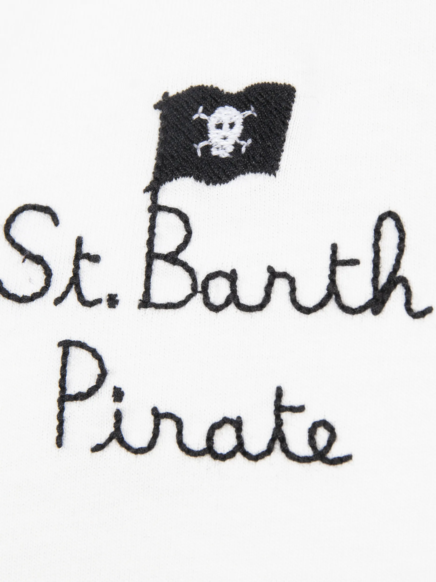 T-shirt da bambino in cotone con stampa Snoopy e ricamo Pirata St. Barth | EDIZIONE SPECIALE SNOOPY PEANUTS