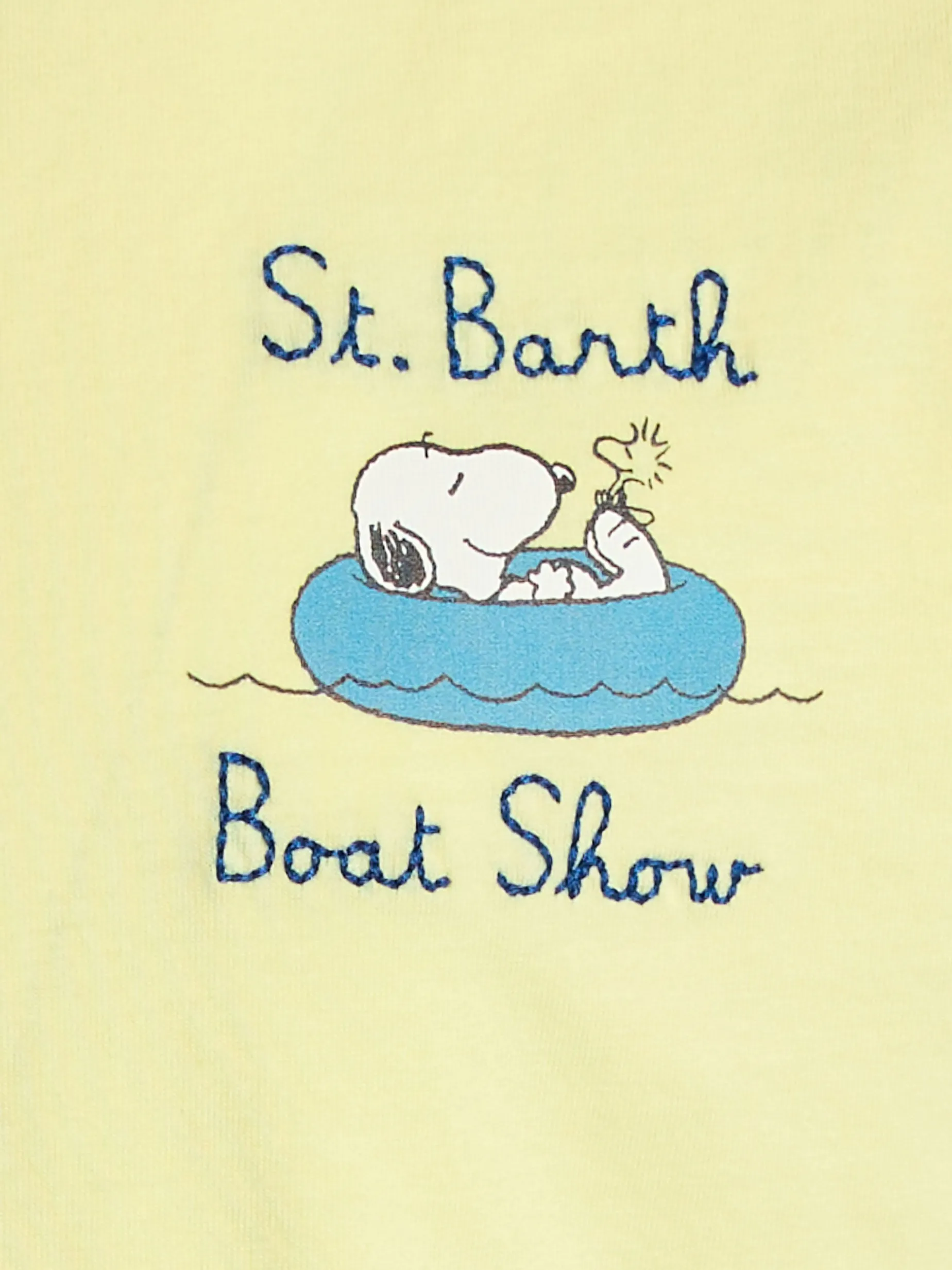 T-shirt da bambino in cotone con stampa Snoopy e ricamo salone nautico St. Barth | EDIZIONE SPECIALE SNOOPY PEANUTS