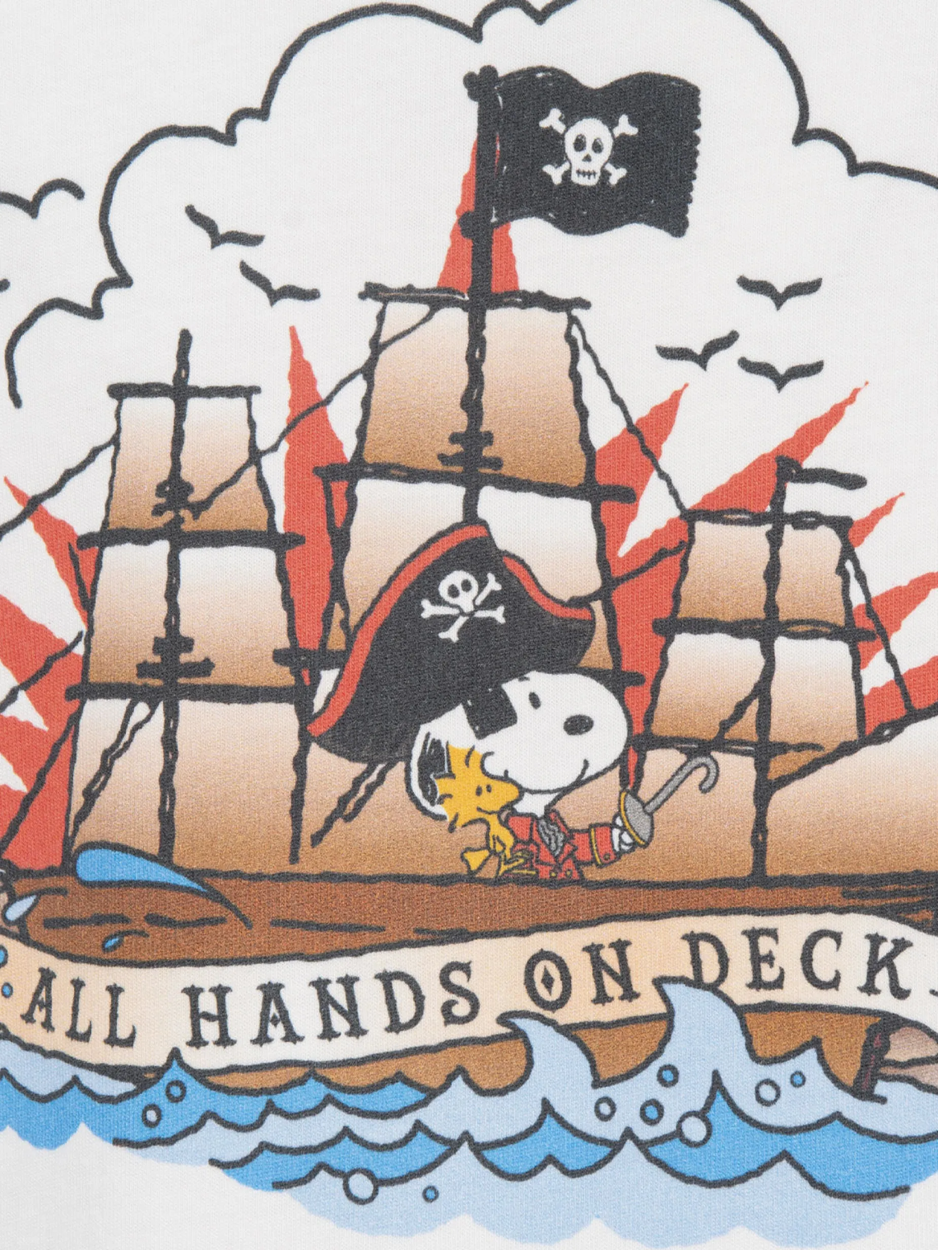 T-shirt da bambino in cotone con stampa Snoopy e ricamo Pirata St. Barth | EDIZIONE SPECIALE SNOOPY PEANUTS