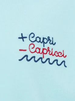 T-shirt da bambino in jersey di cotone Portofino Jr con + ricamo Capri - Capricci | EDIZIONE SPECIALE INSULTI LUMINOSI