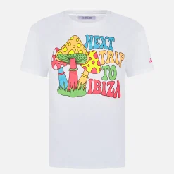 T-shirt da donna in cotone con stampa Funghi