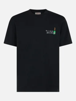 T-shirt da uomo classic fit in jersey di cotone Portofino con ricamo Non ci resta che sbocciare