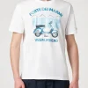 T-shirt da uomo in cotone con stampa Forte dei Marmi Vespa friend | EDIZIONE SPECIALE VESPA®