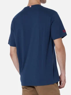 T-shirt da uomo in cotone pesante Arnott con ricamo Lavateje er vino | VACANZE DI NATALE EDIZIONE SPECIALE