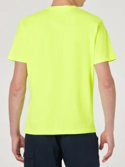 T-shirt da uomo in cotone giallo