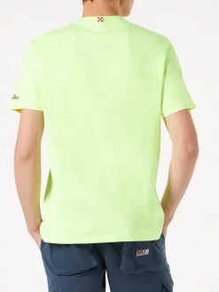 T-shirt da uomo in cotone con stampa Let the Fun Be-Gin