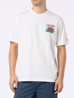 T-shirt da uomo in cotone con stampa fronte e retro del disegno Keith Haring | KEITH HARING EDIZIONE SPECIALE