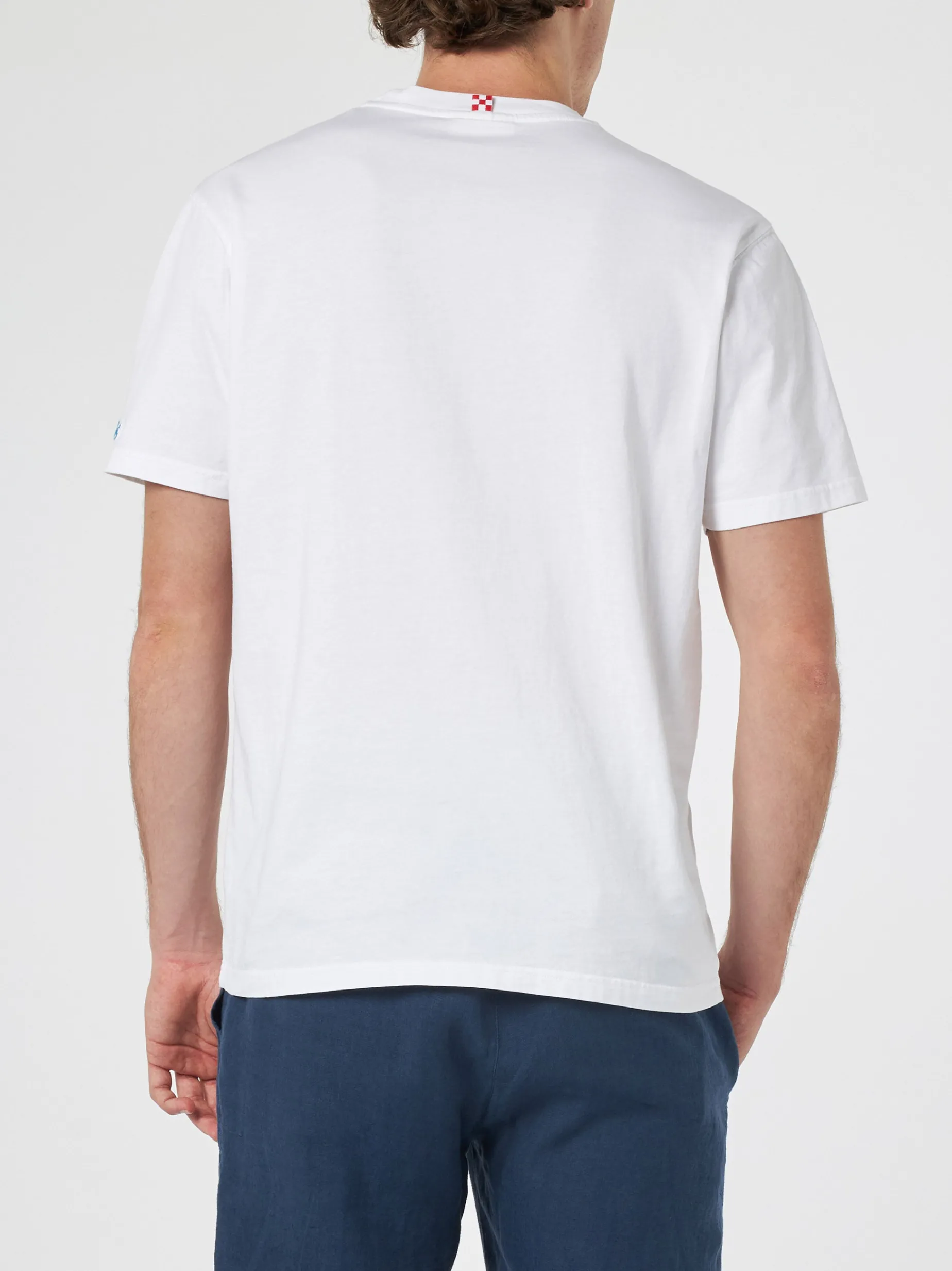 T-shirt da uomo in cotone Austin con ricamo Portofino Gin | PORTOFINO DRY GIN EDIZIONE SPECIALE