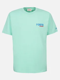 T-shirt da uomo in cotone con stampa piazzata cartolina Forte dei Marmi