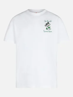 T-shirt da uomo in cotone con stampa e ricamo Topolino | DISNEY SPECIAL EDITION