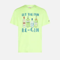 T-shirt da uomo in cotone con stampa Let the Fun Be-Gin