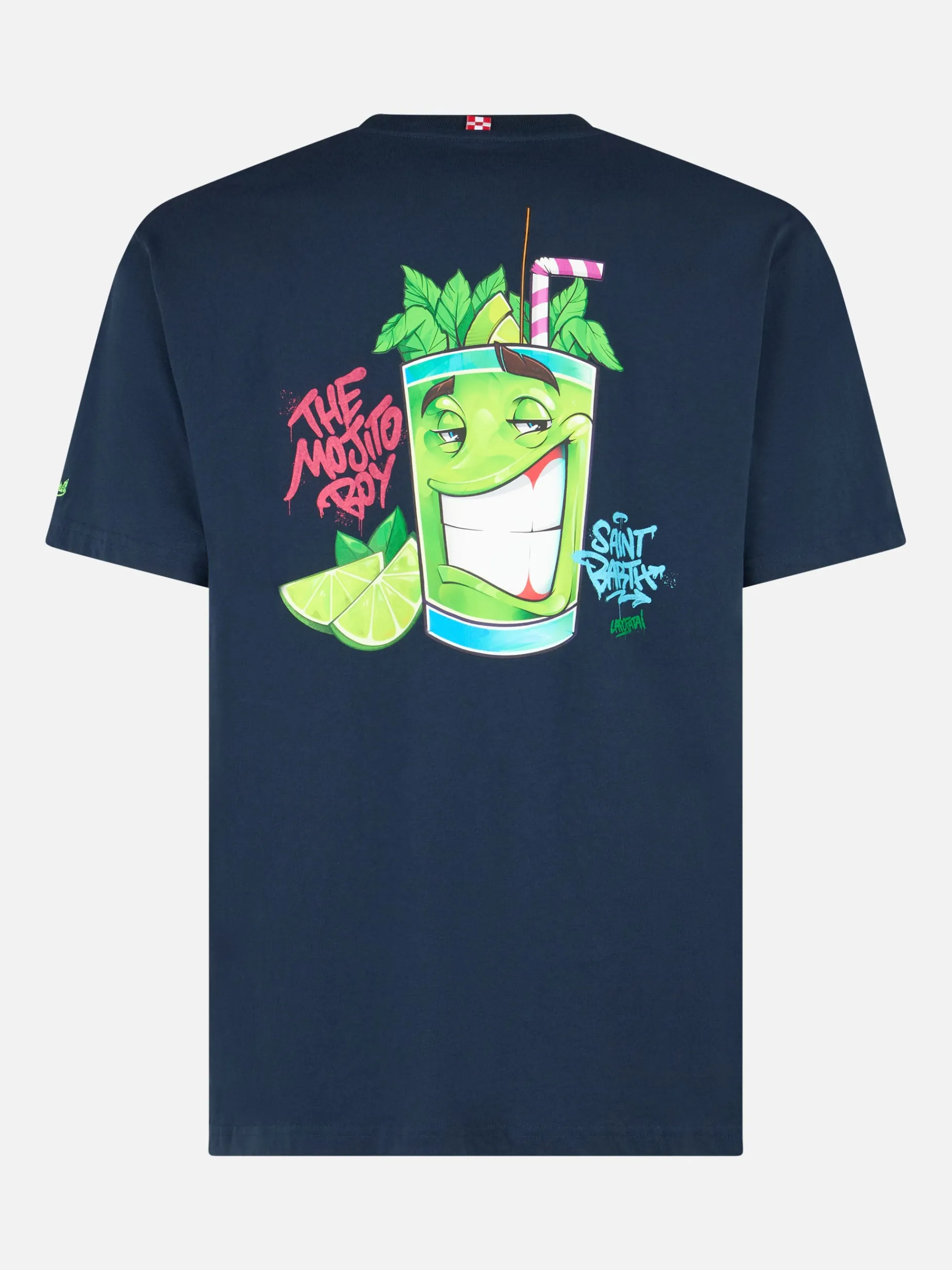 T-shirt da uomo in cotone con stampa piazzata Cryptopuppets Mojito davanti e dietro | EDIZIONE SPECIALE CRYPTOPUPPETS