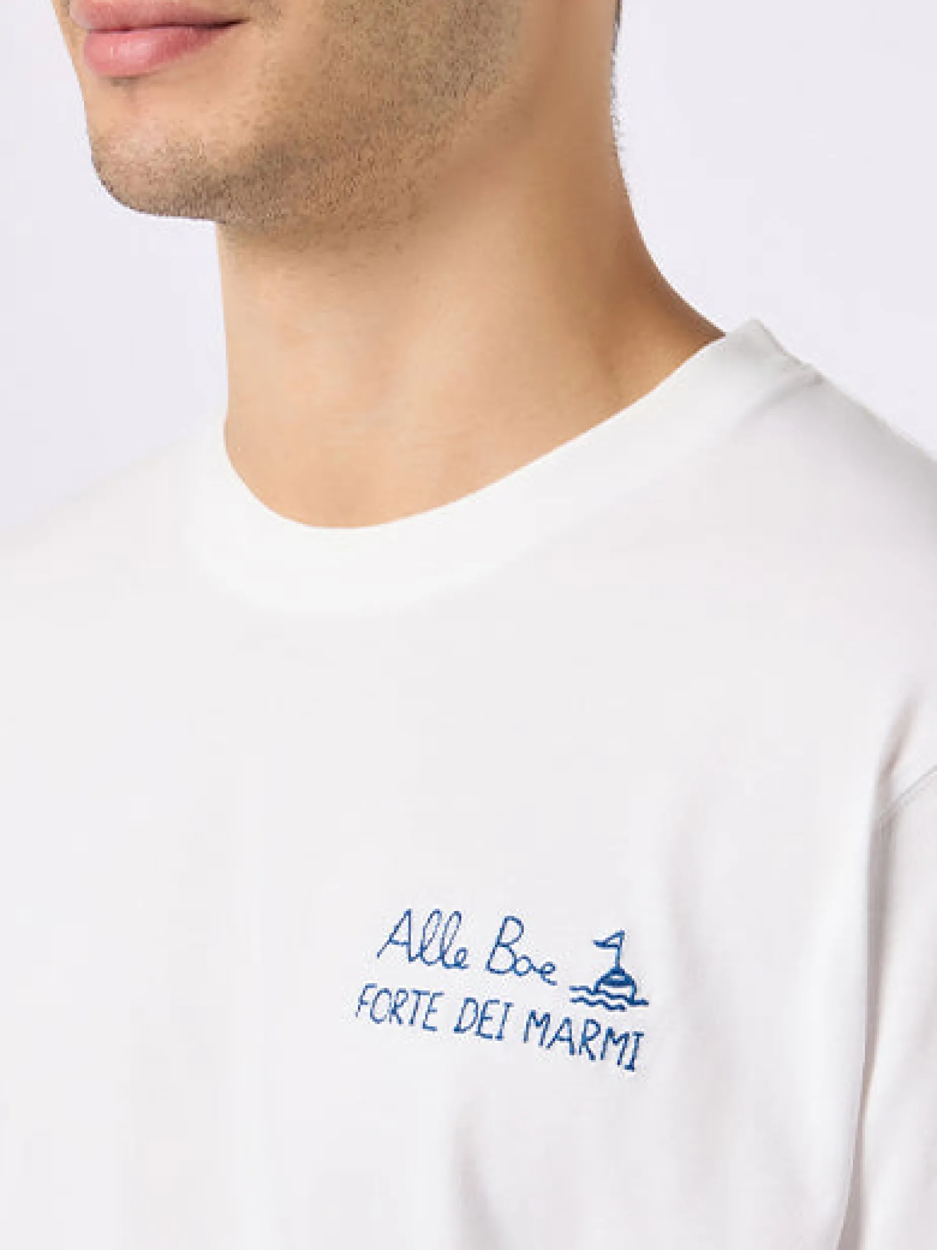 T-shirt da uomo in jersey di cotone vestibilità classica Portofino con stampa ti porto alle Boe | ALLE BOE SPECIAL EDITION