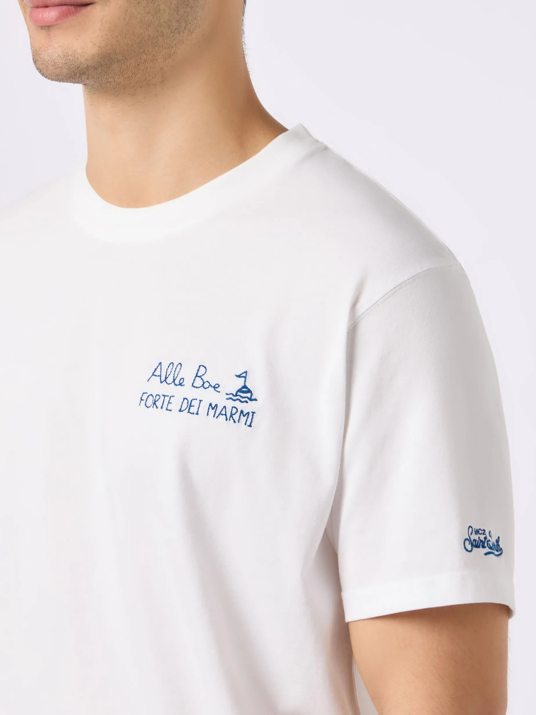 T-shirt da uomo in jersey di cotone vestibilità classica Portofino con stampa ti porto alle Boe | ALLE BOE SPECIAL EDITION