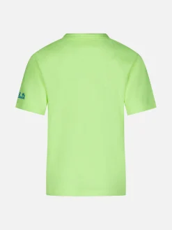 T-shirt gialla da bambino in spugna con taschino