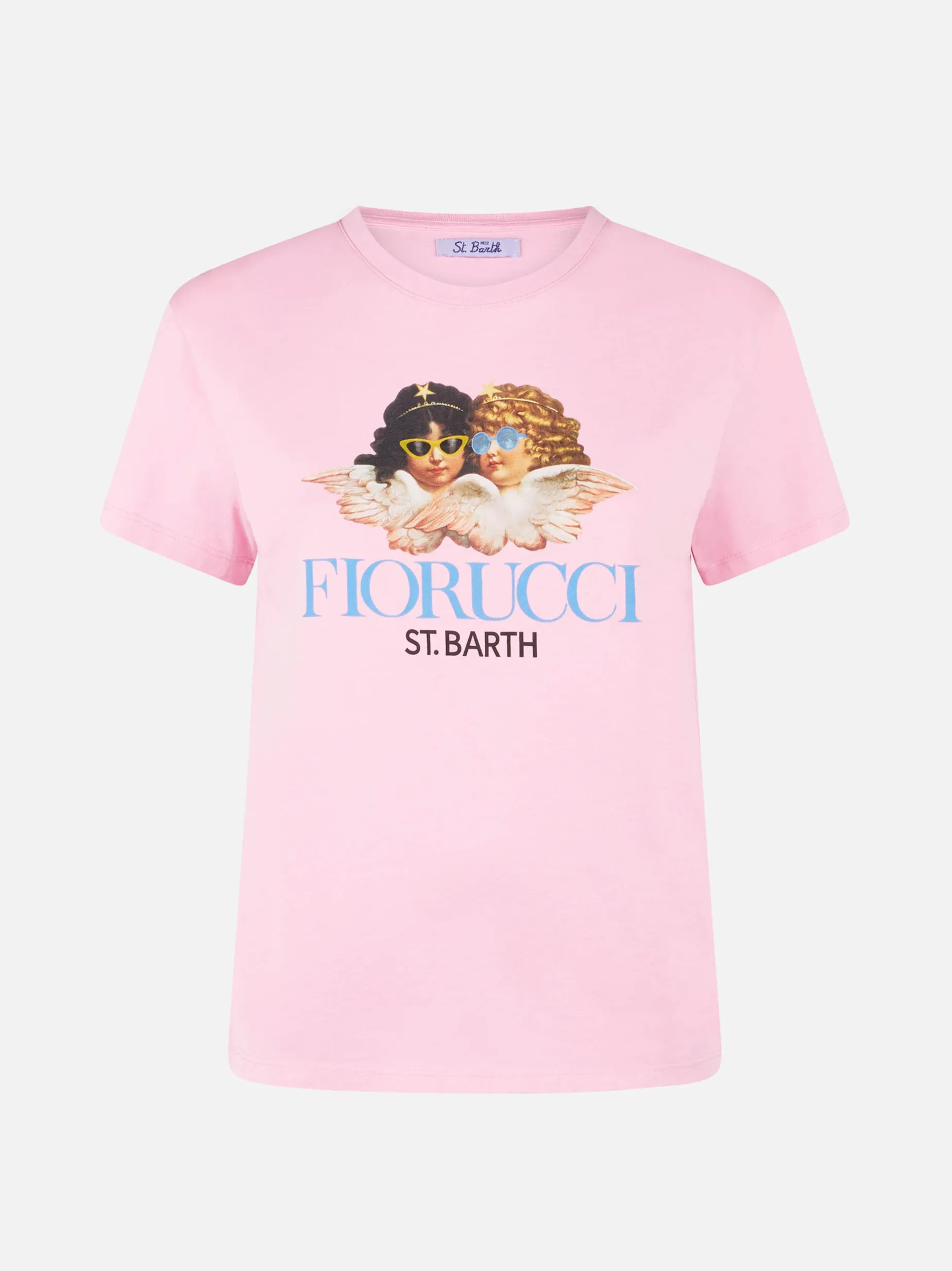 T-shirt girocollo da bambina in jersey di cotone Elly con stampa Fiorucci Angels | EDIZIONE SPECIALE FIORUCCI