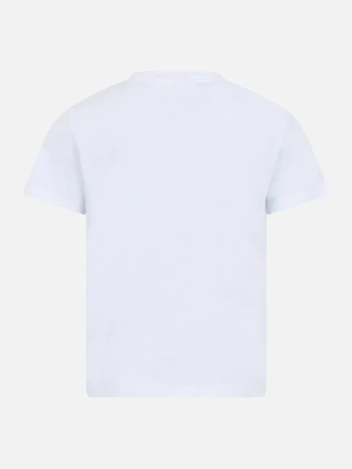 T-shirt girocollo da bambina Elly in jersey di cotone con ricamo Viziata da papà