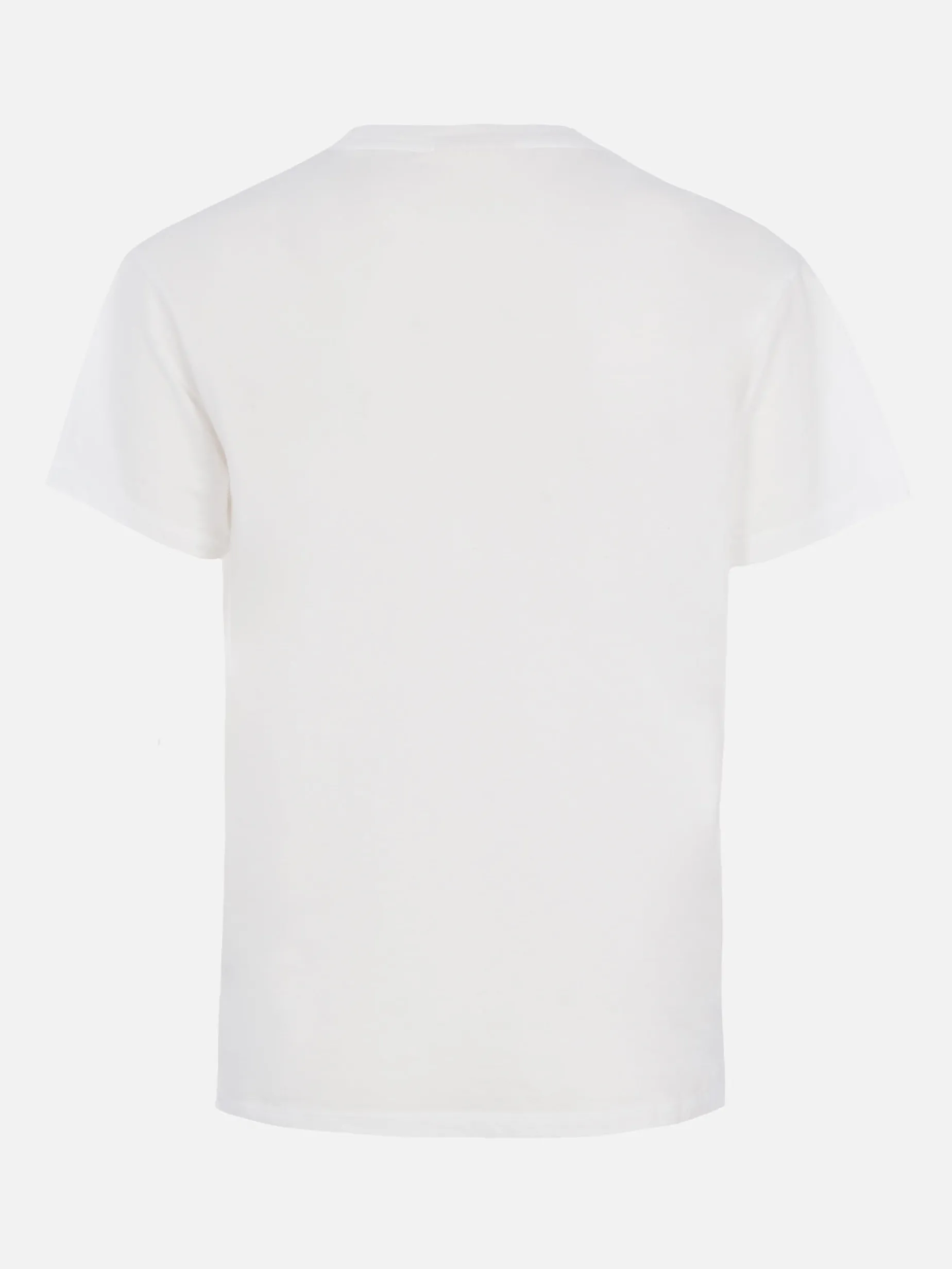 T-shirt girocollo in jersey di cotone da donna Emilie con ricamo Save water, Drink spritz