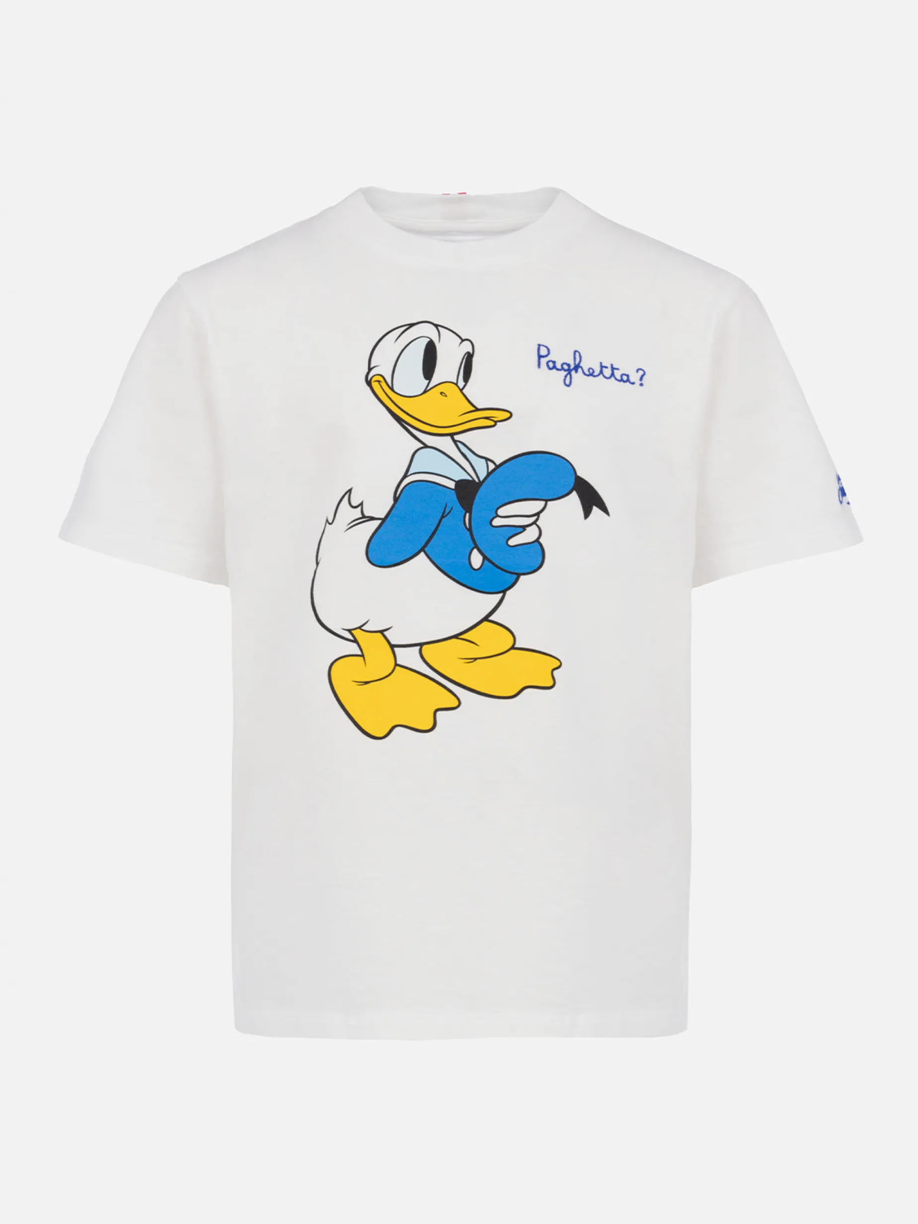 T-shirt in cotone pesante da bambino Cameron con stampa Donald e ricamo Paghetta | EDIZIONE SPECIALE DISNEY
